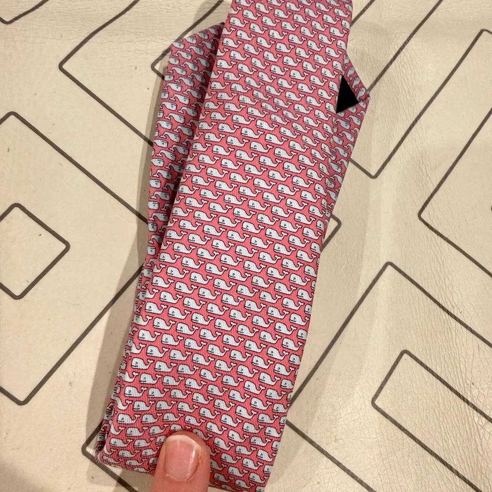 Vineyard Vines Pink Whale Silk Tie